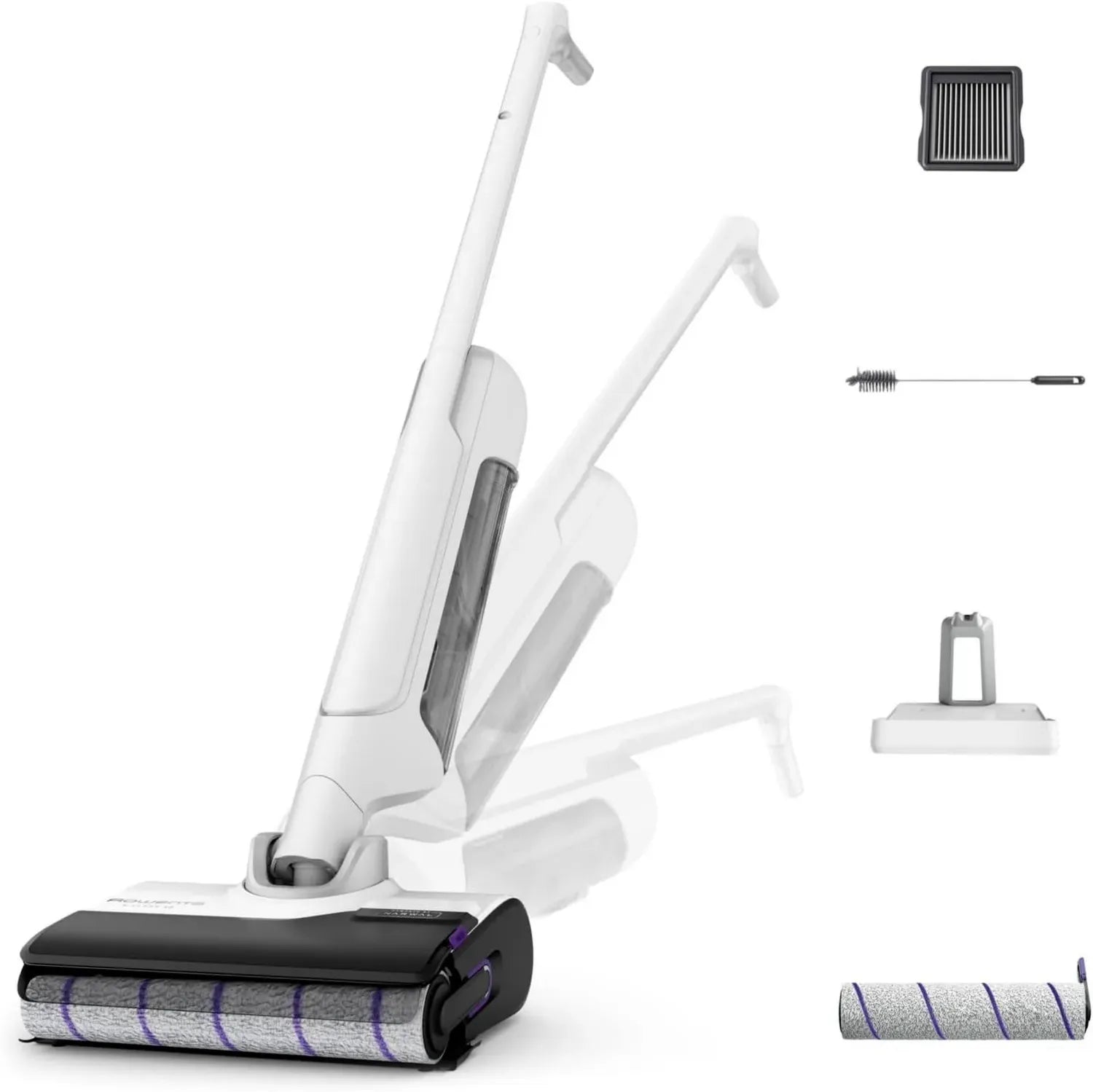 Rowenta X-Clean 10, kabelloser Nass-Trockensauger, selbstreinigend, ultraleicht 0,8 kg, 60 min Laufzeit, weiß
