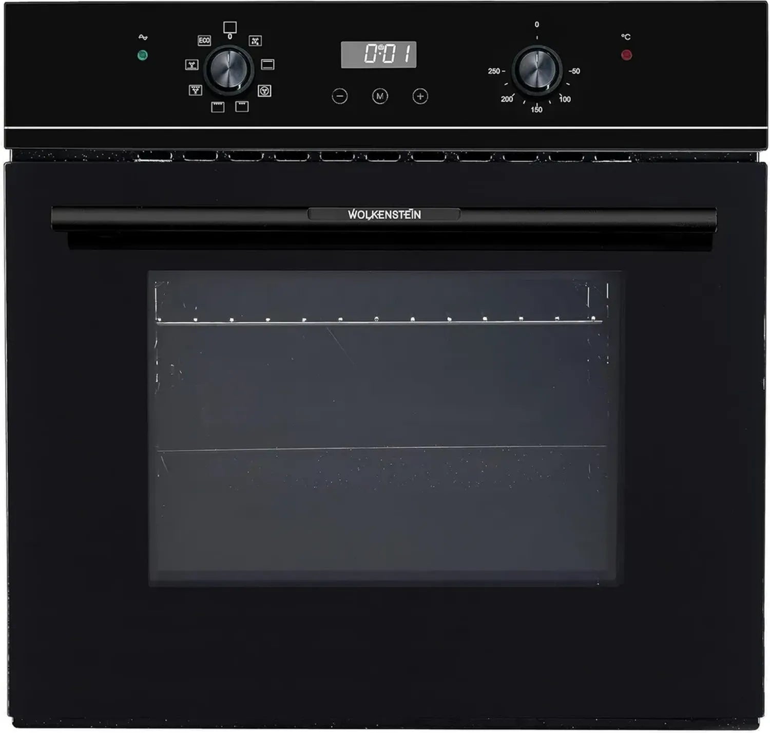 WOLKENSTEIN Einbau-Backofen 66L mit Softclose und Digitaltimer, Energieklasse A