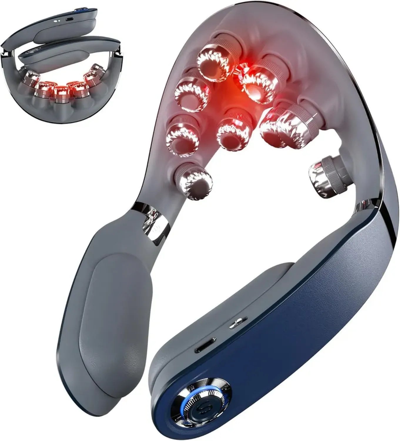 Faltbares SKG Nackenmassagegerät mit Wärmefunktion, kabellos und tragbar, Puls- und Vibrationsmassage – Ideal als Geschenk für Sie und Ihn, Modell G7 Pro Fold