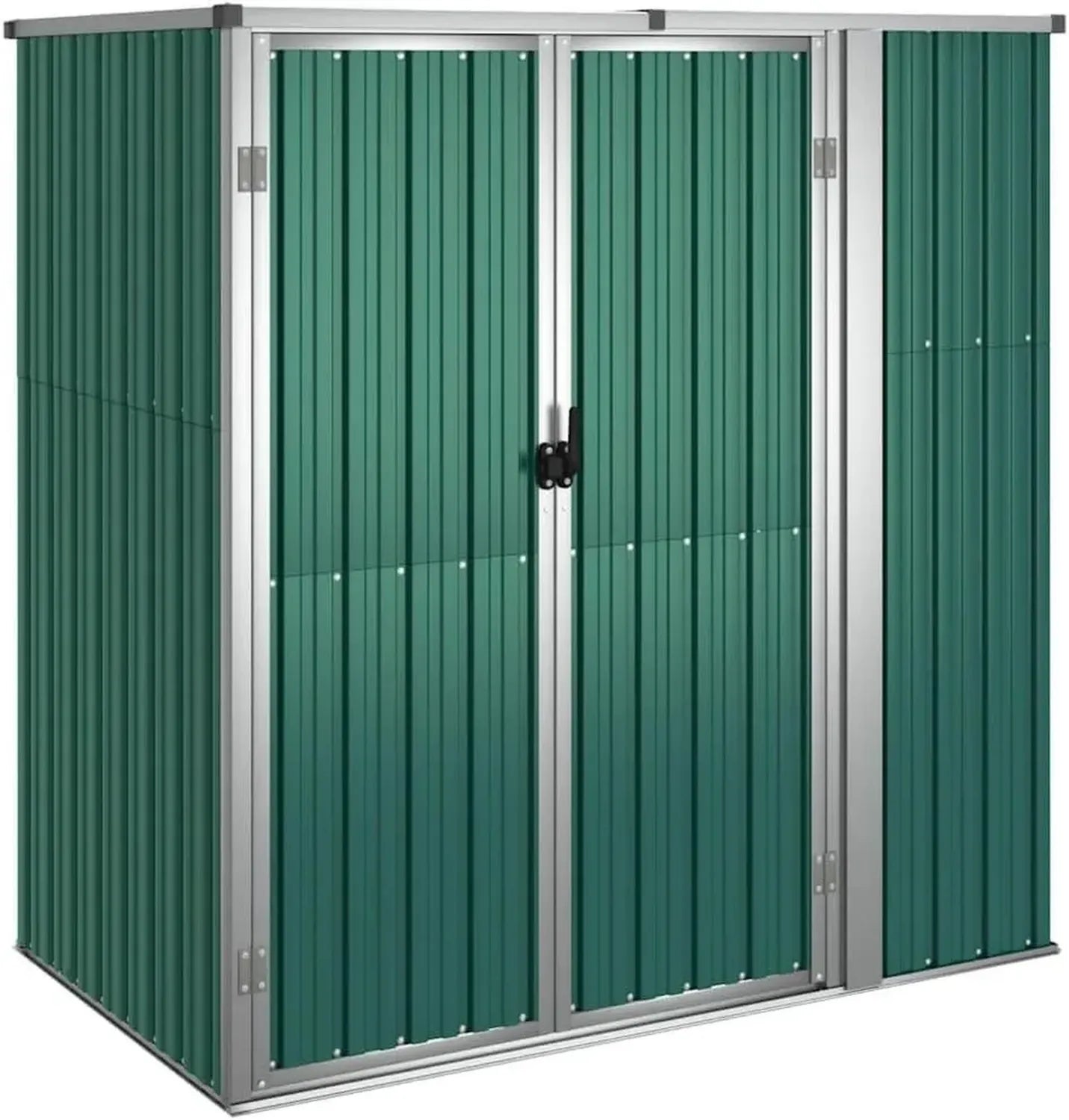 Premium Metall Geräteschuppen Grün 161x89x161 cm Verzinkt