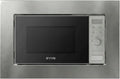 EVVO Einbaumikrowelle 21L, Edelstahl, Grill, Digitaldisplay, Kindersicherung, Timer