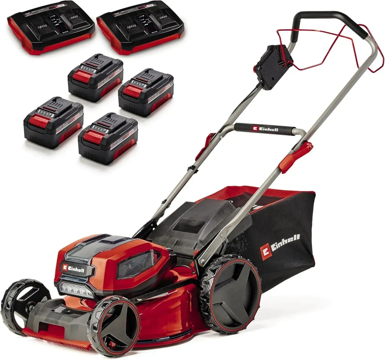 Einhell Akku-Rasenmäher 36V, 47cm, bis 700m² mit Radantrieb und 65L Fangkorb