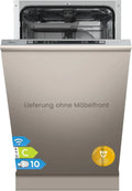 Midea Vollintegrierter Geschirrspüler 45cm, 10 Maßgedecke, WLAN-fähig, 8 Programme, Leise 44 dB, Automatische Türöffnung, Startzeitvorwahl 0-24h, Edelstahl