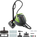 Polti Vaporetto Pro 95 Turbo Flexi Dampfreiniger, 5 Bar Druck, 1100 W, Unbegrenzte Nutzung, Eco-Modus, 14 Zubehörteile, Made in Italy, Schwarz/Grün