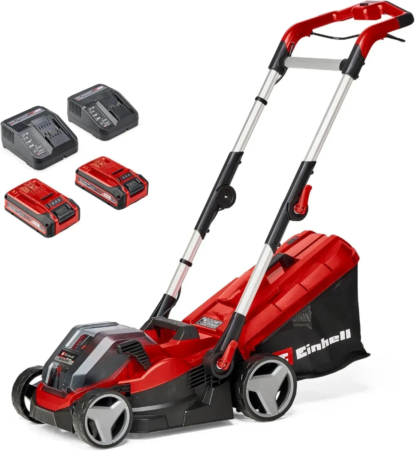 Einhell Akku-Rasenmäher 36V, 34cm, bis 300m², inkl. 2 Akkus und Ladegeräte