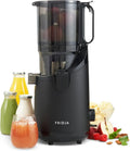 Elektrischer Slow Juicer für Obst und Gemüse – Großöffnung von 135mm, Rückwärtsfunktion, 250W, BPA-frei, spülmaschinengeeignet, Schwarz