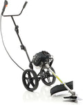 Wiltec Benzin-Motorsense 1,9 kW mit Rädern – Multifunktionaler Rasentrimmer und Freischneider für Gartenpflege