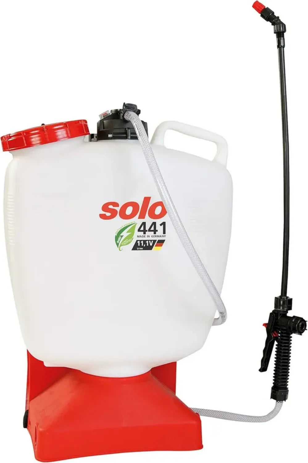SOLO 441 Akku-Rückenspritze - Hochleistungs-Drucksprühgerät, Made in Germany, Weiß