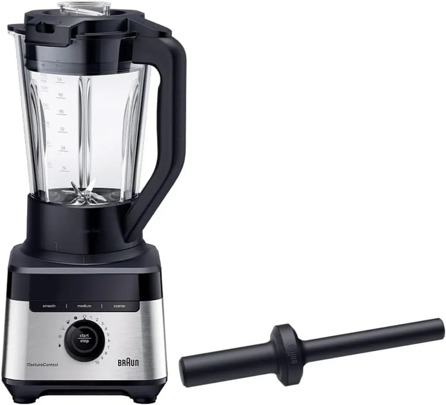 Braun PowerBlend 7 Standmixer, 1400W, 10 Stufen, Glasbehälter, PrecisionCrush-Klinge, Schwarz
