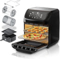 Arendo XXL Heißluftfritteuse 12L mit LED-Touchscreen, Grill, Dörrfunktion & Backofen