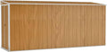 Metall Gerätehaus Braun 118x382x178cm Wetterfest aus Verzinktem Stahl