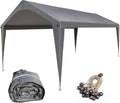 Sunnyglade Ersatz-Baldachin für Carport, 3 x 6 m, Dunkelgrau, inklusive Stoffstangen und Zubehör