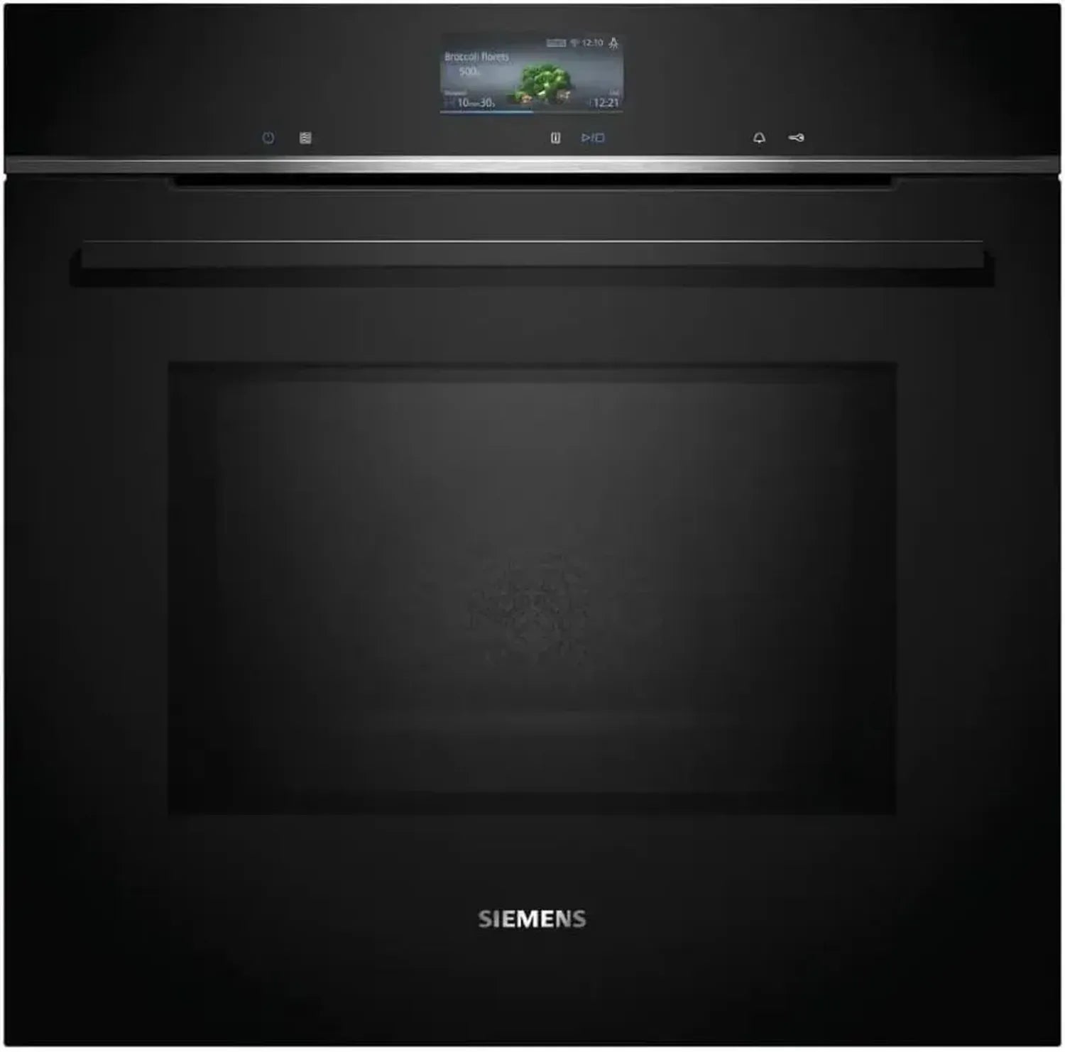 Siemens iQ700 Einbau-Backofen mit Mikrowelle, 60x60 cm, 800 W, Schwarz, Selbstreinigung, Touchscreen