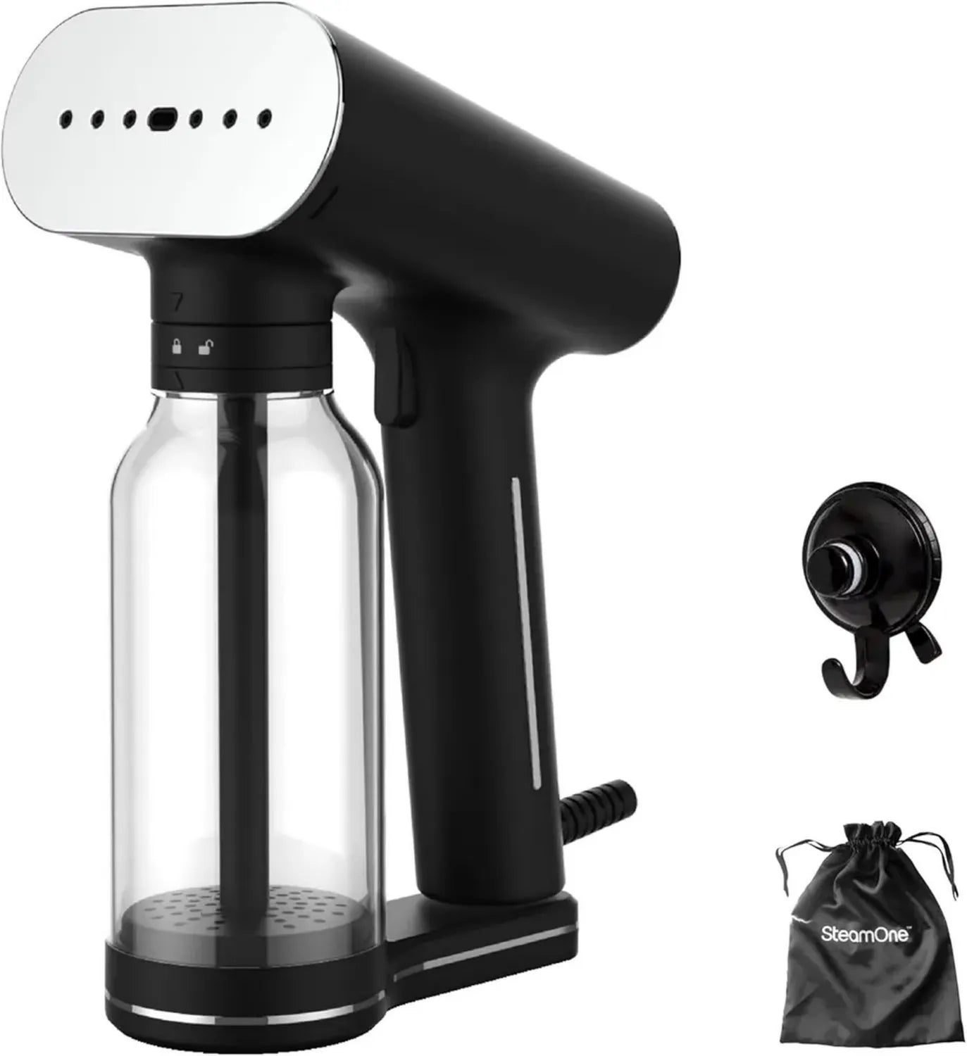 STEAMONE - Tragbarer Dampfbügler 2000 W, schnelles Aufheizen, 400 ml Tank, effizient gegen Keime, 3 m Kabel, kompakt