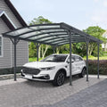 Robustes Aluminium Carport 5x3 m in Anthrazit für Autos und Fahrräder