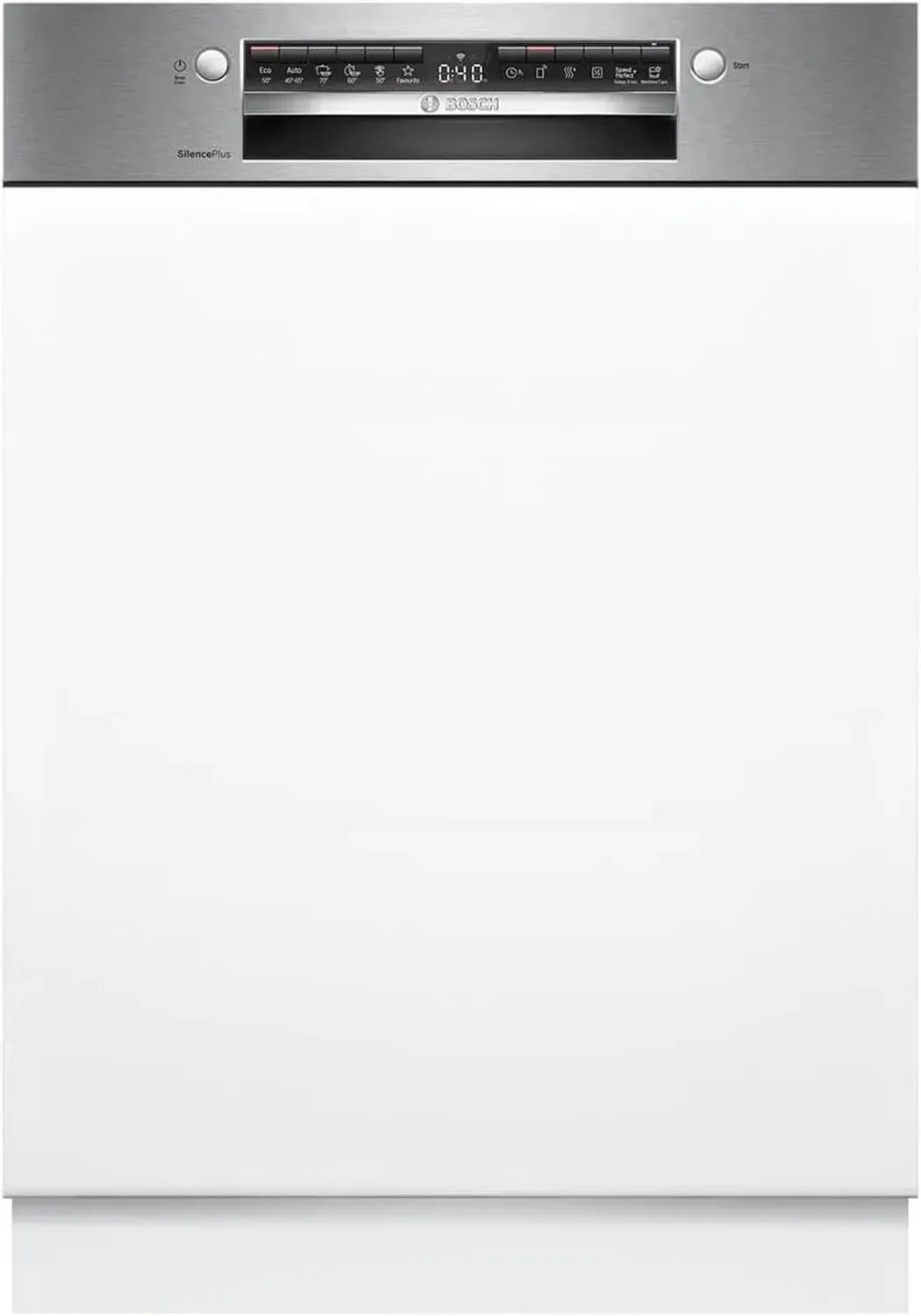 Bosch SMI4EAS28E Serie 4 Teilintegrierter Geschirrspüler, 60 cm, Besteckkorb, Besonders Leise, Extra Trocknen, SpeedPerfect Plus, Edelstahl, Made in Germany