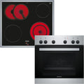 Siemens EQ110KA2EE iQ100 Herdset mit Glaskeramikkochfeld, 60 cm Breite, Schnellaufheizung, 3D-Heißluft für Backen auf 3 Ebenen