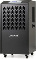 COSTWAY 118L Industrie-Luftentfeuchter mit Ablaufschlauch, 24-Stunden-Timer und Rollen, Bautrockner für Keller, Lager, Baustellen bis 790 m²