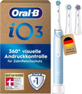 Oral-B iO Serie 3 Plus Elektrische Zahnbürste, 3 Modi, 3 Bürstenköpfe, getestet von Stiftung Warentest, Hellblau