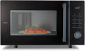 MEDION 4-in-1 Mikrowelle mit Grill, Heißluftfritteuse & 11 Programmen, 25L, Dunkelgrau