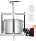 VEVOR 12L Manuelle Obstpresse mit Edelstahlbehältern, Apfel- und Traubenpresse für Küche