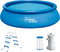 Sommer Waves Aufstellpool Set 457x107 cm mit Filterpumpe, Plane & Leiter