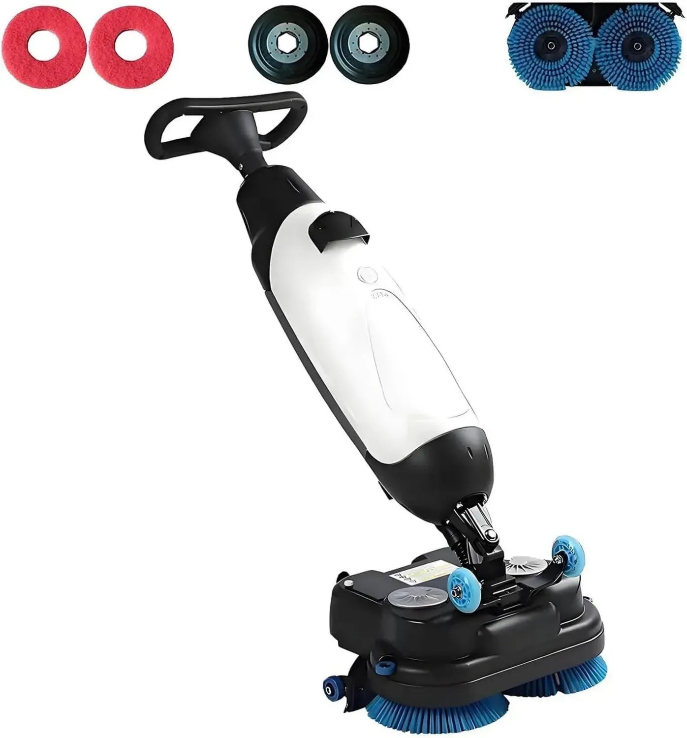 Professionelle Handgeführte Scheuersaugmaschine mit 2 x 250 W Bürstenleistung und Dual-Tanks