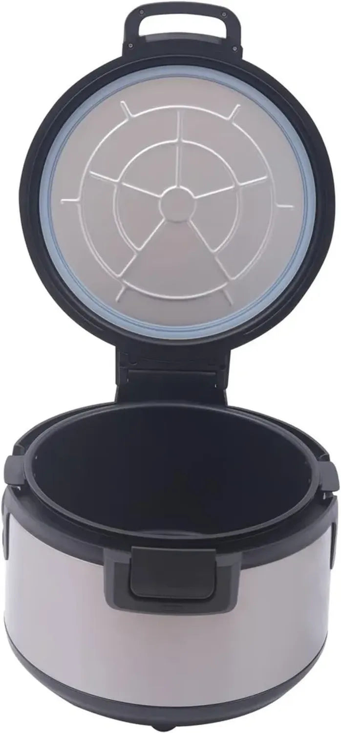 Großer Reiskocher 19L, 100W Edelstahl Multikocher mit Dampffunktion, Inklusive Reislöffel, 220V Schnellaufheizung
