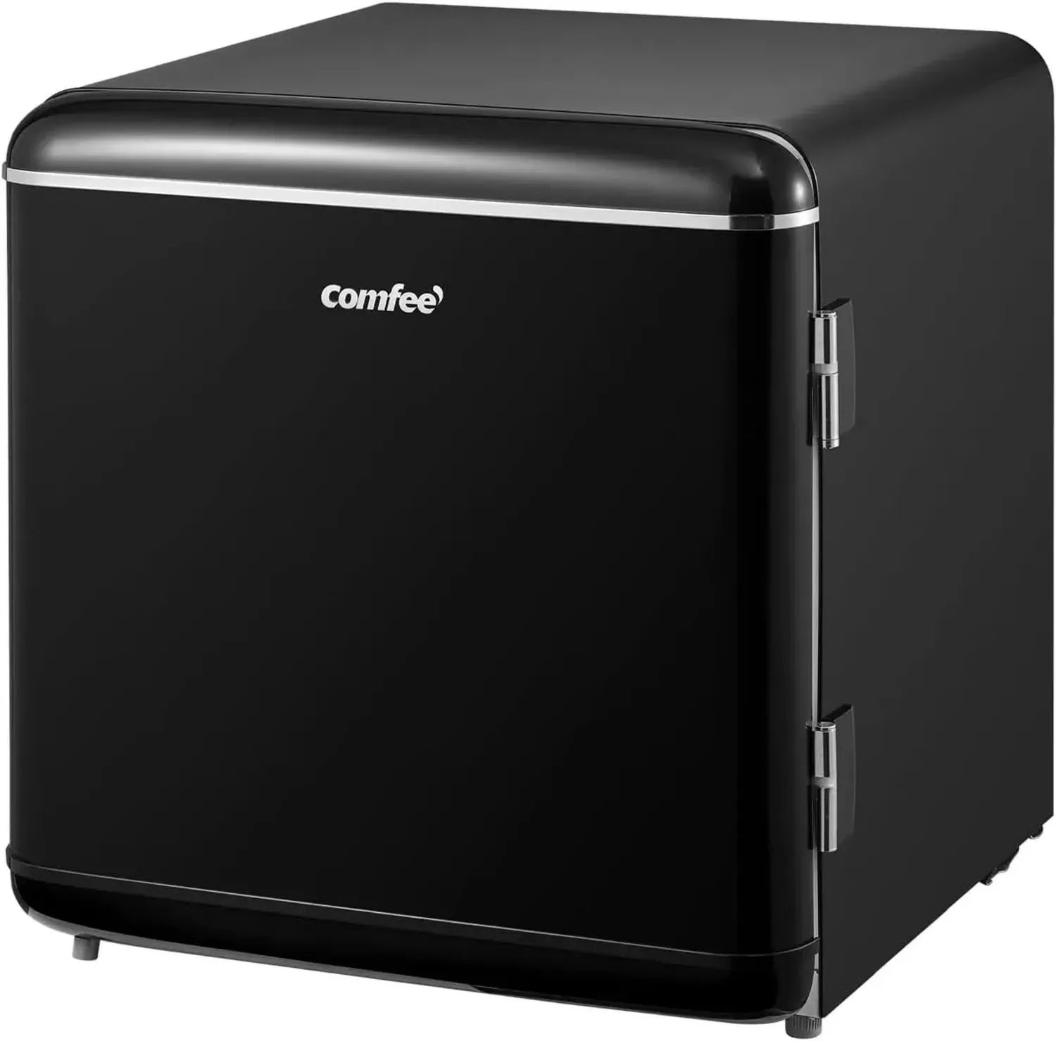 Comfee Retro Mini-Kühlschrank, 47L, leise, Schwarz, ideal für Zuhause und Büro