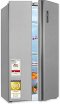 Exquisit Side by Side Kühlschrank SBS560-050D in Edelstahloptik, 562 L, Inverter, NoFrost, Schnellgefrierfunktion
