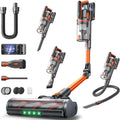 Fieety Kabelloser Staubsauger 600W, 50kPa, 65 Min Laufzeit, Wandladestation, Aromatherapie, Automatikmodus, Flexibles Gelenk, 1M Schlauch für Hartböden, Teppiche, Tierhaar, Auto