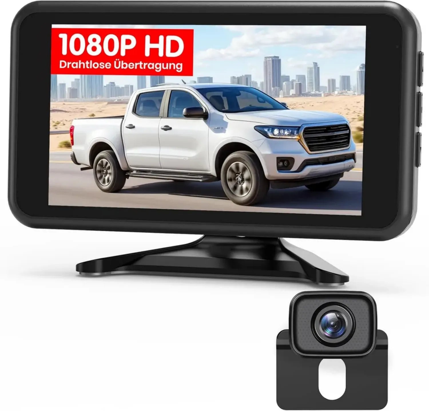 AUTO-VOX Kabellose Rückfahrkamera mit 5 Zoll HD-Monitor, Dual-Channel, Schnelle Installation, Digitale Signalübertragung, IP69K Wasserschutz, Nachtsicht, Geeignet für SUV, LKW und Anhänger
