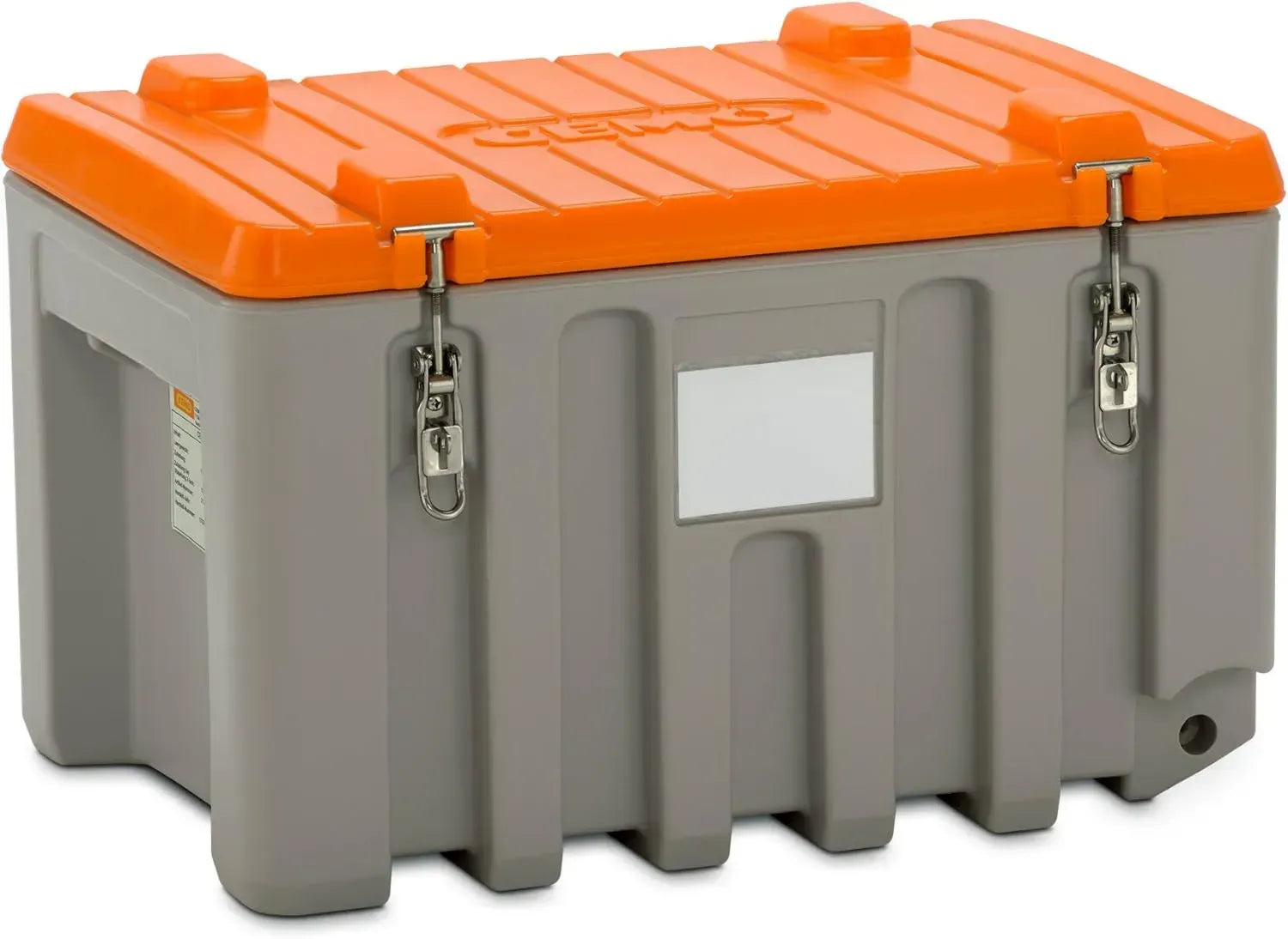 CEMO Aufbewahrungsbox 150L, Grau/Orange, Modell 10330