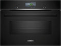 Siemens iQ700 Kompaktbackofen mit Mikrowelle, 60x45cm, Pyrolyse, Air Fry, Touchscreen, Schwarz
