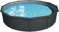 Steinbach Rundpool Set in Anthrazit, Ø 460 x 120 cm, inkl. Zubehör und langlebiger Innenfolie für 17.900 L