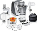 Bosch Küchenmaschine Serie 4, 3,9L Schüssel, 900W, mit Mixer & Fleischwolf, Anthrazit/Silber