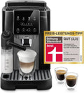 De'Longhi Magnifica Start Kaffeevollautomat mit LatteCrema System, 4 Getränke auf Knopfdruck, Cappuccino Funktion, Soft-Touch Bedienfeld, Schwarz-Grau