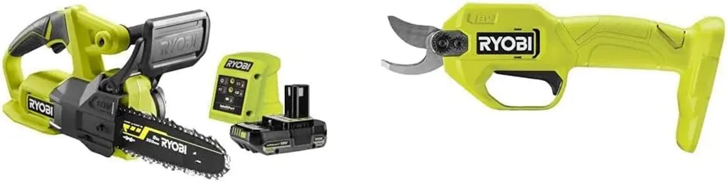 RYOBI 18V ONE+ Akku-Kettensäge und Gartenschere Set
