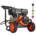 VEVOR Hochleistungs-Benzin-Hochdruckreiniger, 4400 PSI mit Kupferpumpe, 15 L/min, Inkl. Verlängerungsstab & 5 Düsen, Ideal für Auto- und Terrassenreinigung