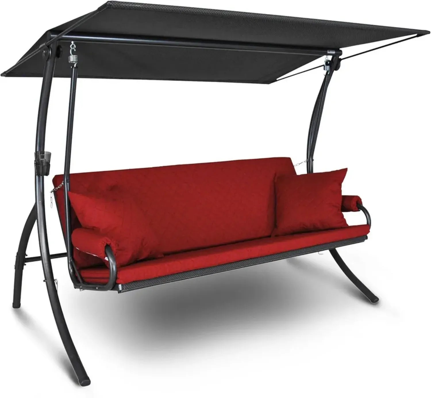Elegante Garten-Hollywoodschaukel Joy mit Bett-Funktion - Rot