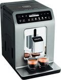 Krups Evidence Plus Kaffeevollautomat mit Milchsystem, 19 Getränkevariationen, Doppel-Tassen-Funktion, Farb-Touchdisplay, TÜV-geprüft, Silber, EA894T10