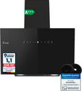 KKT KOLBE Kopffrei-Wandhaube 80cm, Schwarz, Glas, 782m³/h, Gestensteuerung, SensorTouch, LED