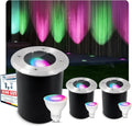 SSC-LUXon 3er Set schwenkbare Außen-Bodeneinbaustrahler LED GU10 WLAN RGB CCT – App- und Sprachsteuerung, befahrbar
