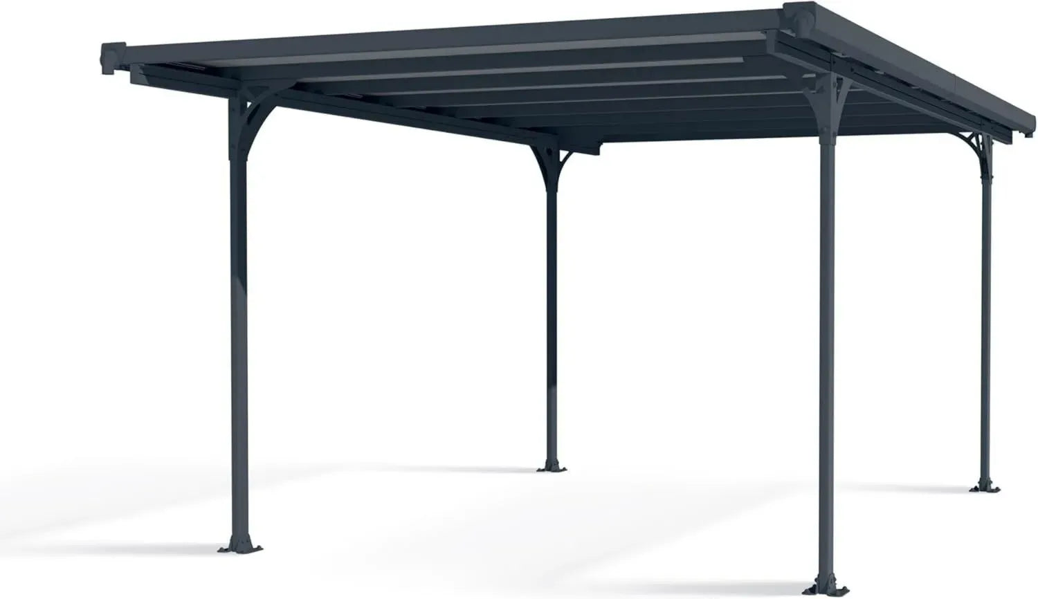 Palram Canopia Verona 5000 Einzelcarport – Wetterfester Aluminiumunterstand in Anthrazit