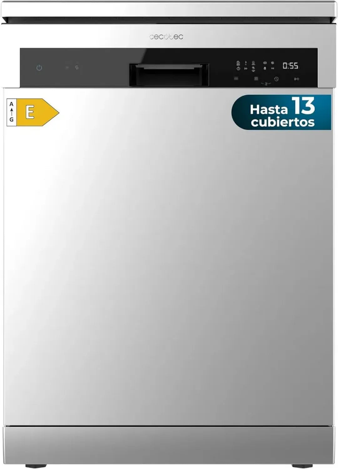 Cecotec Bolero Aguazero 6110 Freistehender Geschirrspüler, 60 cm, Edelstahl, 13 Gedecke, 6 Programme, Eco-Modus, Startverzögerung, Kindersicherung