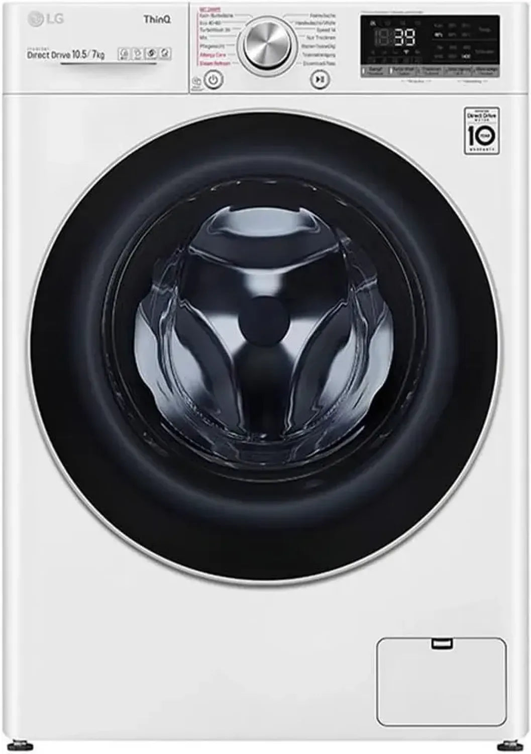 LG Waschmaschine mit Trockner, 10,5 kg, AI-Technologie, Wi-Fi, Dampfreinigung, TurboWash, Energieklasse E