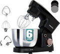 Heinrichs Multifunktionale Küchenmaschine, 1500W, 10 Geschwindigkeiten, 6L Edelstahlschüssel, Leise, Schwarz