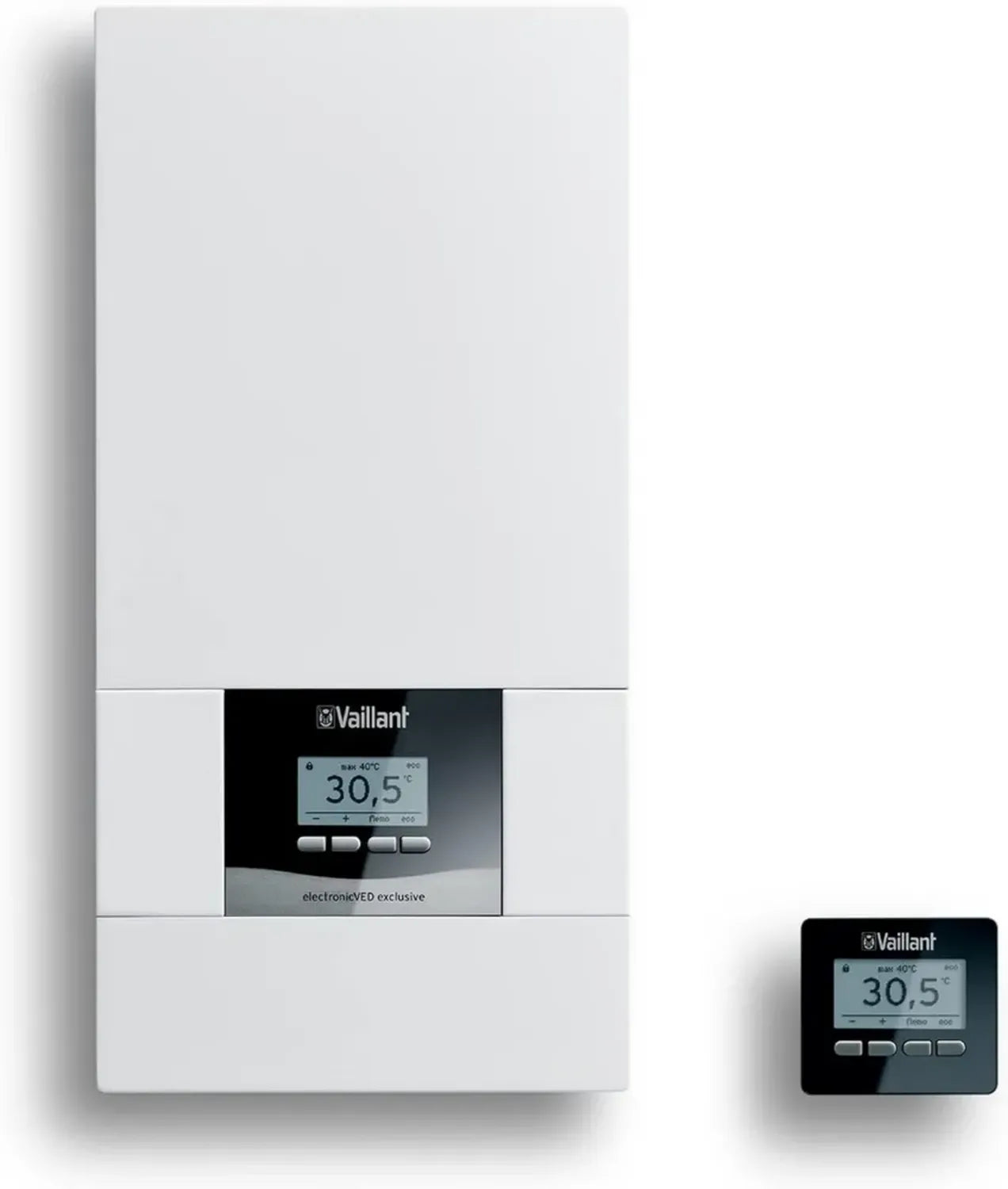 Vaillant Durchlauferhitzer VED 27/8, 27kW, 400V, präzise Temperaturregelung, stufenlos, Grafikdisplay, druckfest