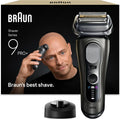 Braun Series 9 PRO+ Herrenrasierer, Elektrorasierer für Nass- und Trockenrasur, mit 5+1 Klingen, Graphit, 60 Min. Akkulaufzeit
