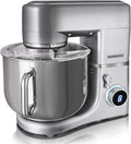 Heinrichs Küchenmaschine 1800W, Edelstahl, 12L, LCD-Anzeige, 8 Stufen, patentierte Knethaken
